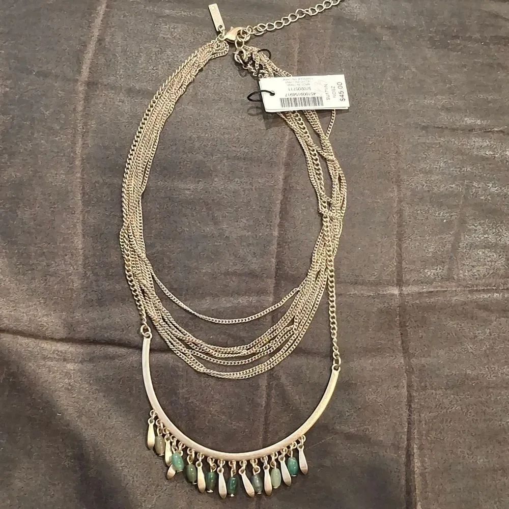 White House Black Market Semi Precious Bohemian Layered Necklace